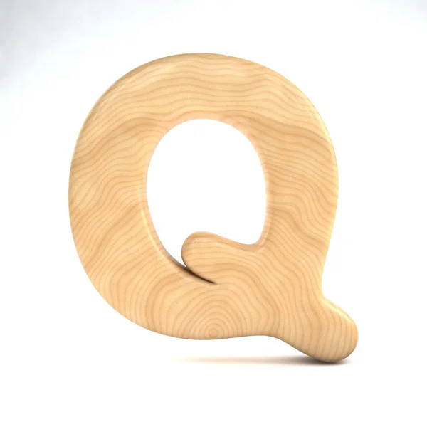 Holzsymbol q. — Stockfoto