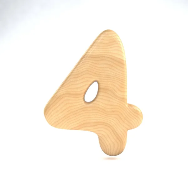 Símbolo de madeira 4 — Fotografia de Stock