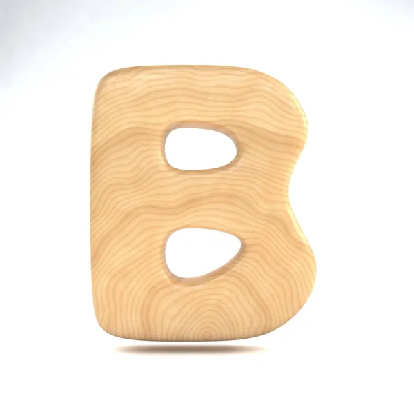 Símbolo de madeira b — Fotografia de Stock