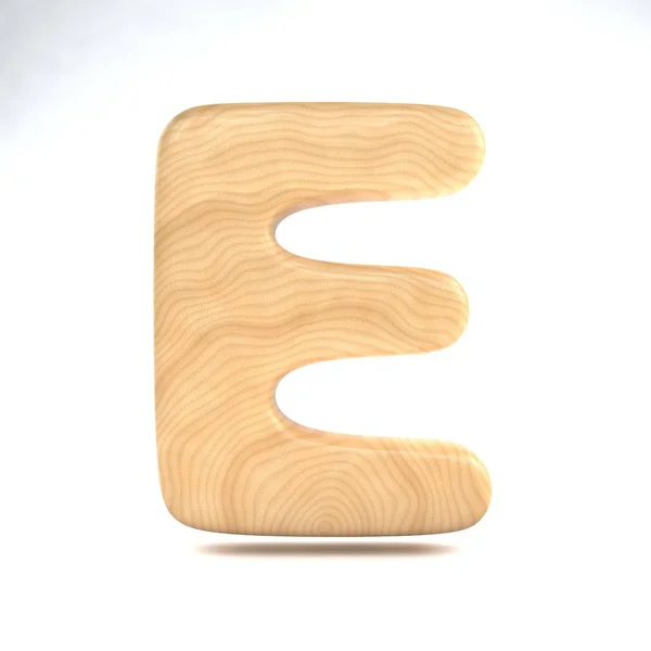 Símbolo de madera e — Foto de Stock