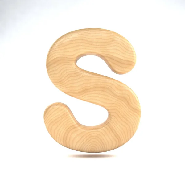 Símbolo de madera s . — Foto de Stock