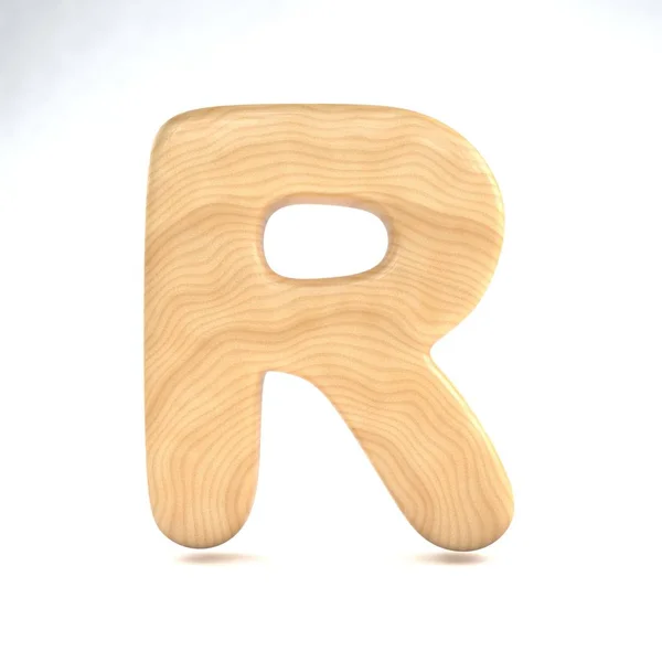 Wooden symbol r. — Stock Photo, Image