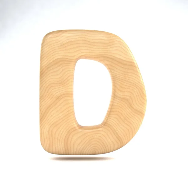 D symbol drewniane — Zdjęcie stockowe