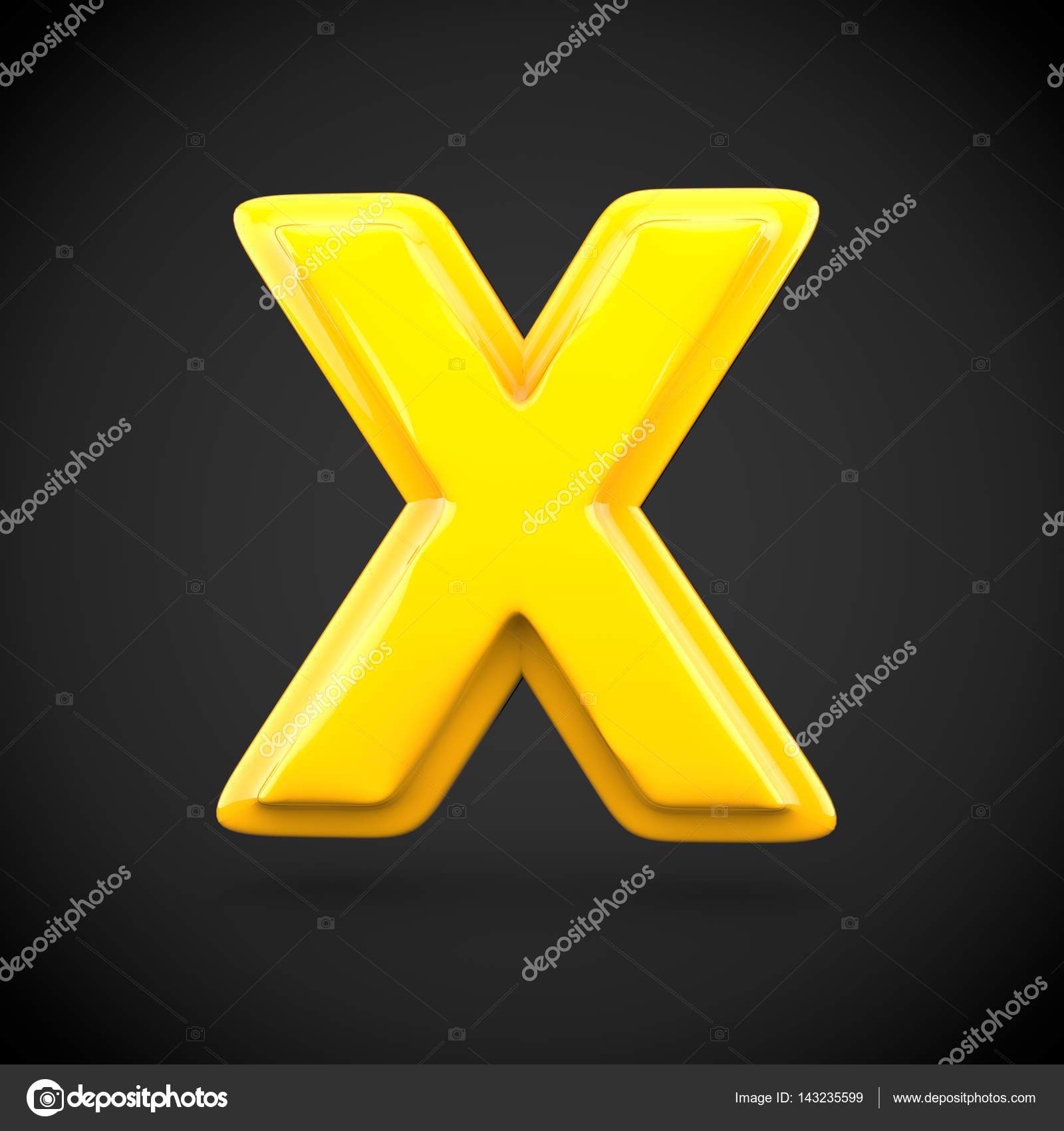 Yellow Color Paint Letter X Stock Photo Whitebarbie