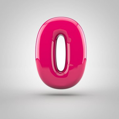 Parlak pembe boya numarası 0