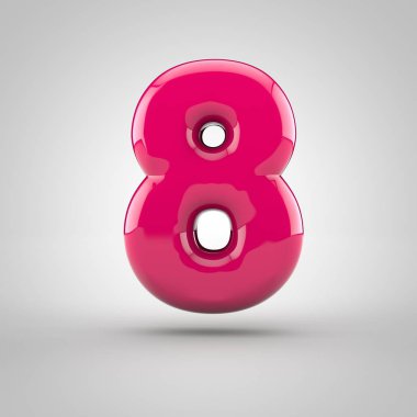 Parlak pembe boya sayı 8