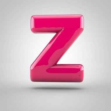 Parlak pembe boya harf Z