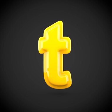 Sarı renk boya mektup t