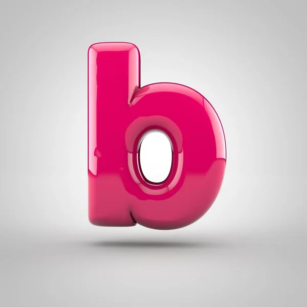 Глянцева рожева літера b — стокове фото