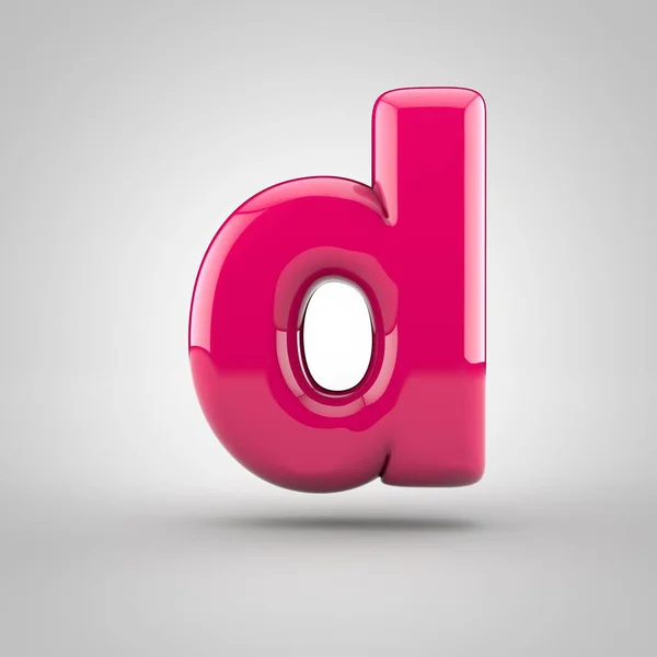 Γυαλιστερό ροζ χρώμα γράμματος d — Φωτογραφία Αρχείου