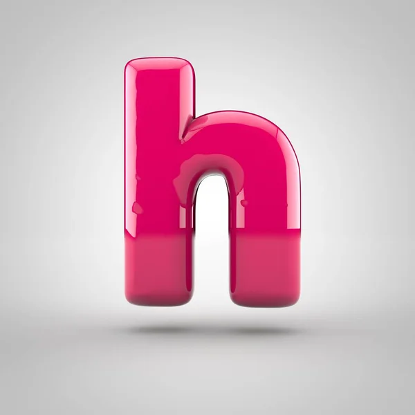 Glossy pink paint letter h