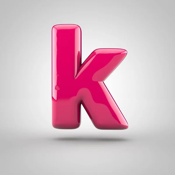 Glossy pink paint letter k