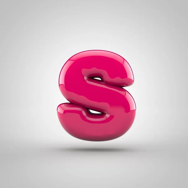 Жемчужно-розовая буква S — стоковое фото