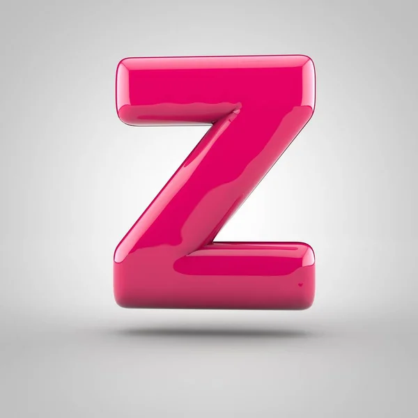 Glossy pink paint letter Z