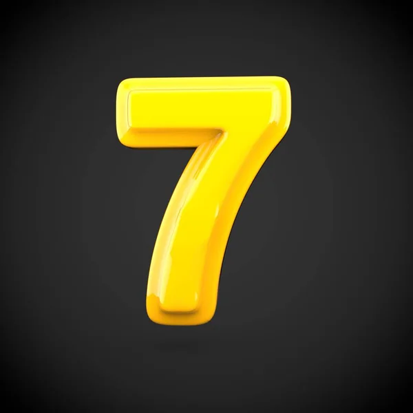 Yellow color paint number 7 — Stock Photo, Image