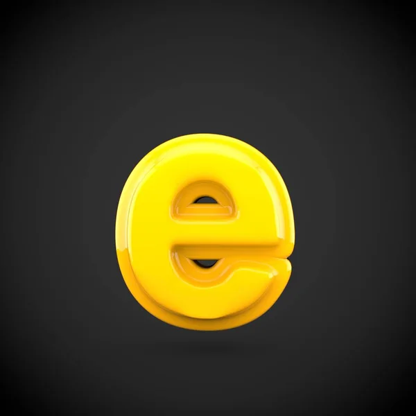 Жовтий колір літери E — стокове фото