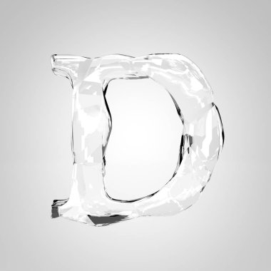 şeffaf kristal harf D