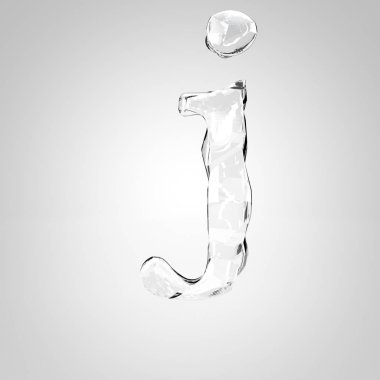 şeffaf kristal harf J