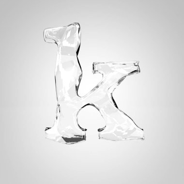 şeffaf kristal harf K