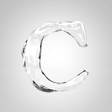 şeffaf kristal harf C