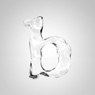 şeffaf kristal harf B