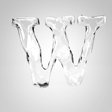 şeffaf kristal harf W