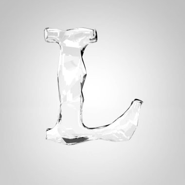 şeffaf kristal l harfi