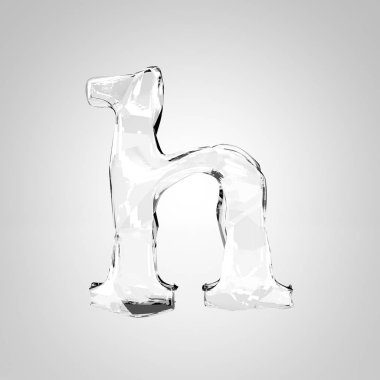 şeffaf kristal harf H