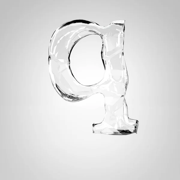 Transparant crystal letter Q — Stockfoto