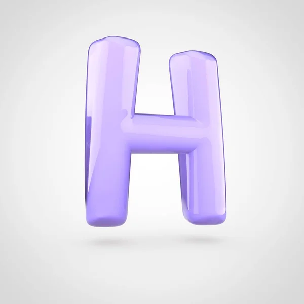 Fialová objem písmeno h — Stock fotografie