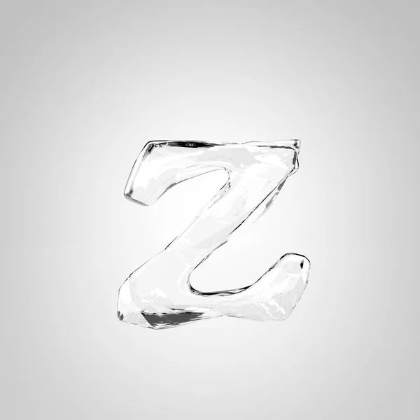 Cristal transparente letra Z — Foto de Stock