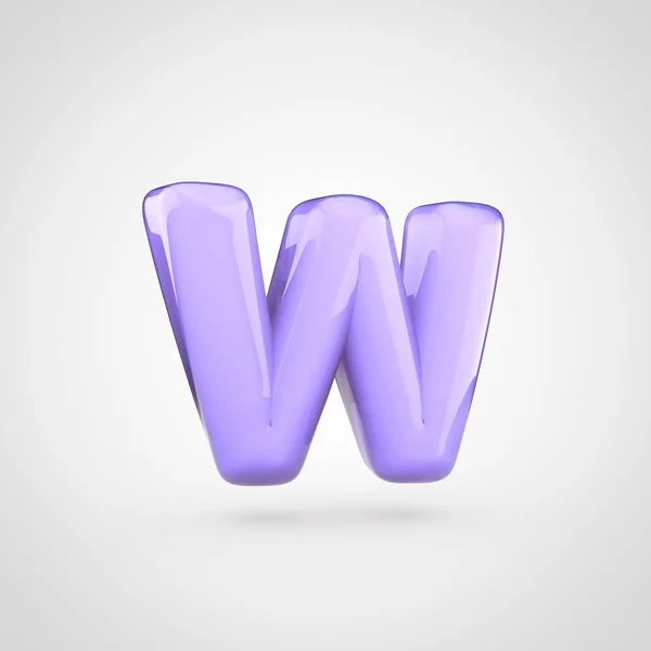 Violet volume letter W — Stockfoto