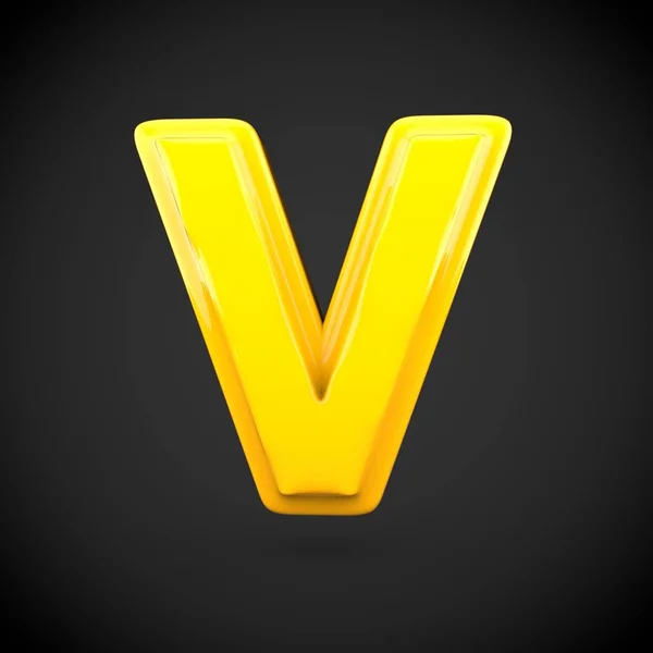 Желтый символ v — стоковое фото