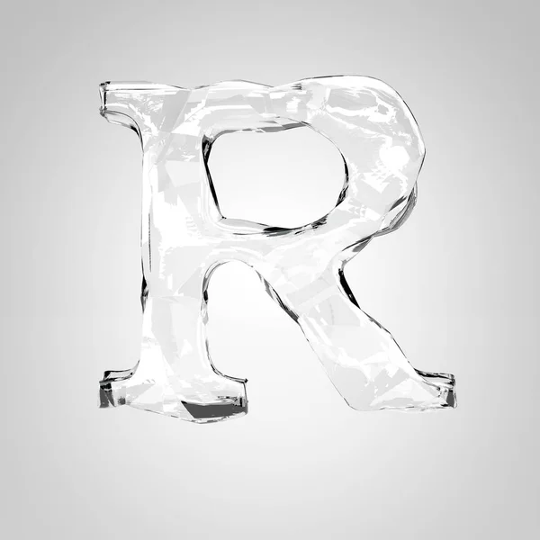 Transparent crystal letter R — Stock Photo, Image