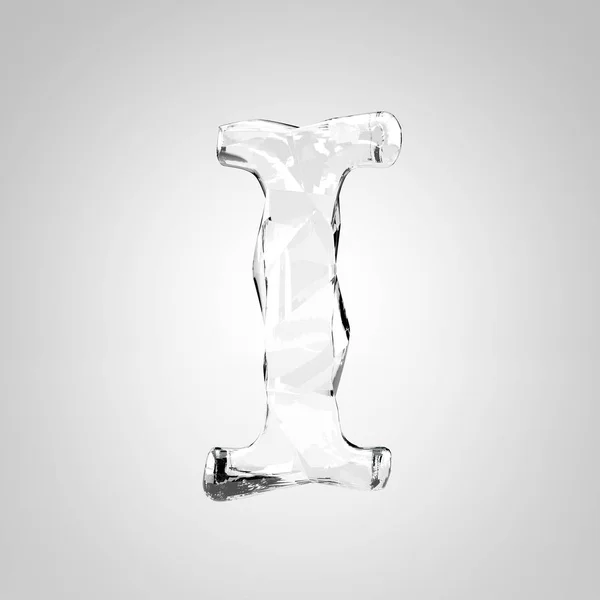 Прозрачная кристальная буква I — стоковое фото