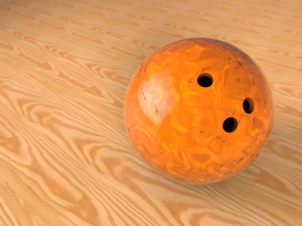 Oranje bowling bal — Stockfoto
