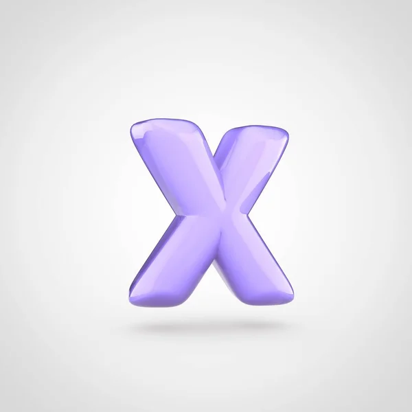 Volume violeta letra X — Fotografia de Stock