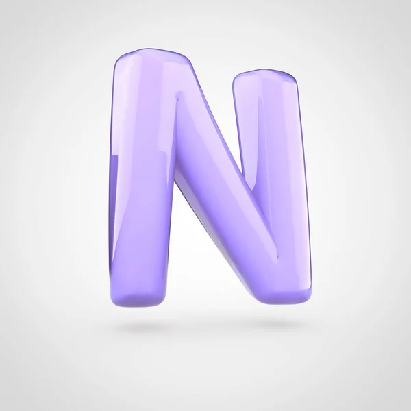 Violet volume letter N — Stockfoto