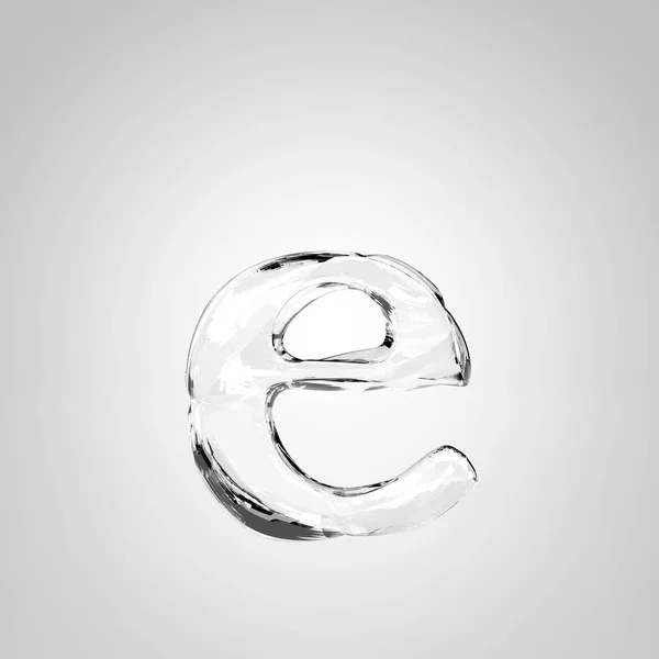 Прозрачная кристальная буква E — стоковое фото