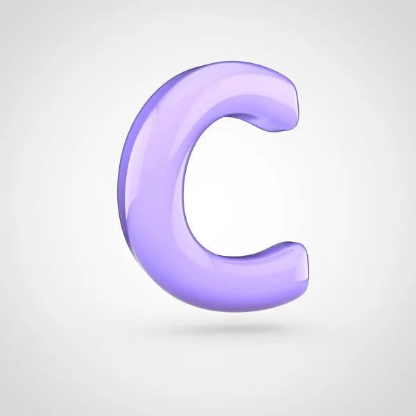 紫罗兰色卷字母 c — 图库照片