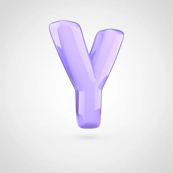 Volumen violeta letra Y —  Fotos de Stock