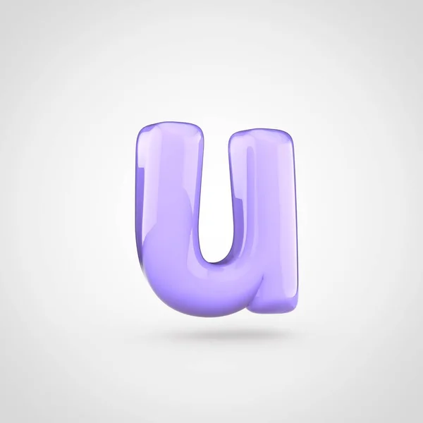 Violet volume letter u — Stock Photo, Image