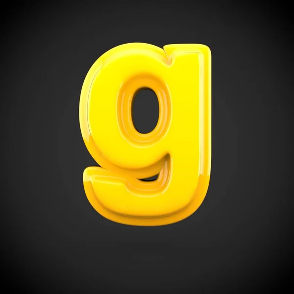 G znak żółty objętość — Zdjęcie stockowe