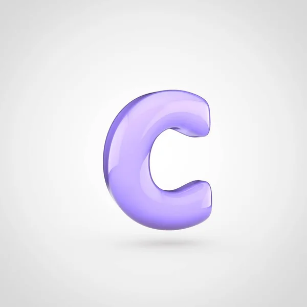 Volumen violeta letra C — Foto de Stock