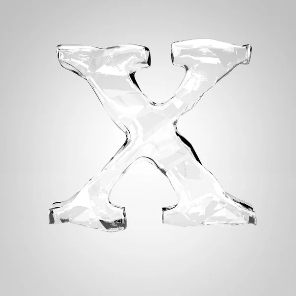 透明なクリスタル文字 X — ストック写真