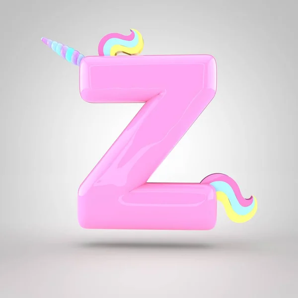Símbolo rosa unicornio Z — Foto de Stock