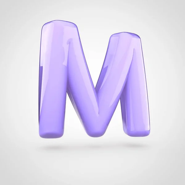 Violet volume letter M — Stockfoto