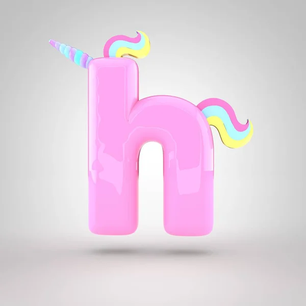 Símbolo rosa unicornio H — Foto de Stock