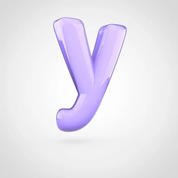 紫罗兰色卷字母 y — 图库照片