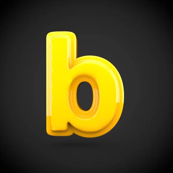 B znak żółty objętość — Zdjęcie stockowe